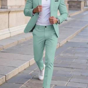 Calvornis Men's Casual Business 2 Pieces Suit